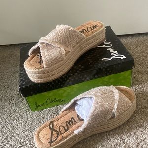 Brand new platform sand weave sandals
